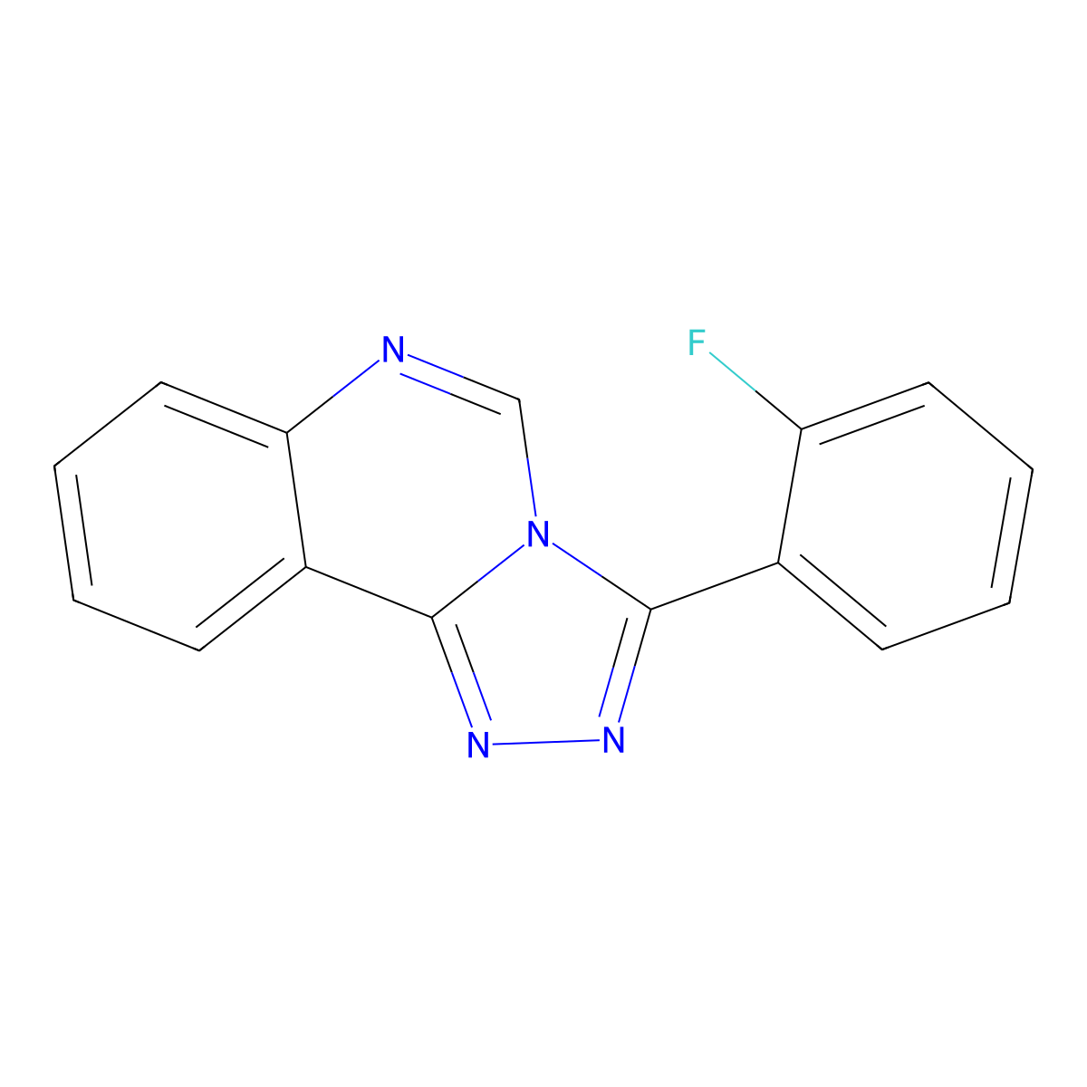 3-(2-Fluorophenyl)-[1,2,4]triazolo[4,3-c]quinazoline molecular structure, CAS 339025-73-9