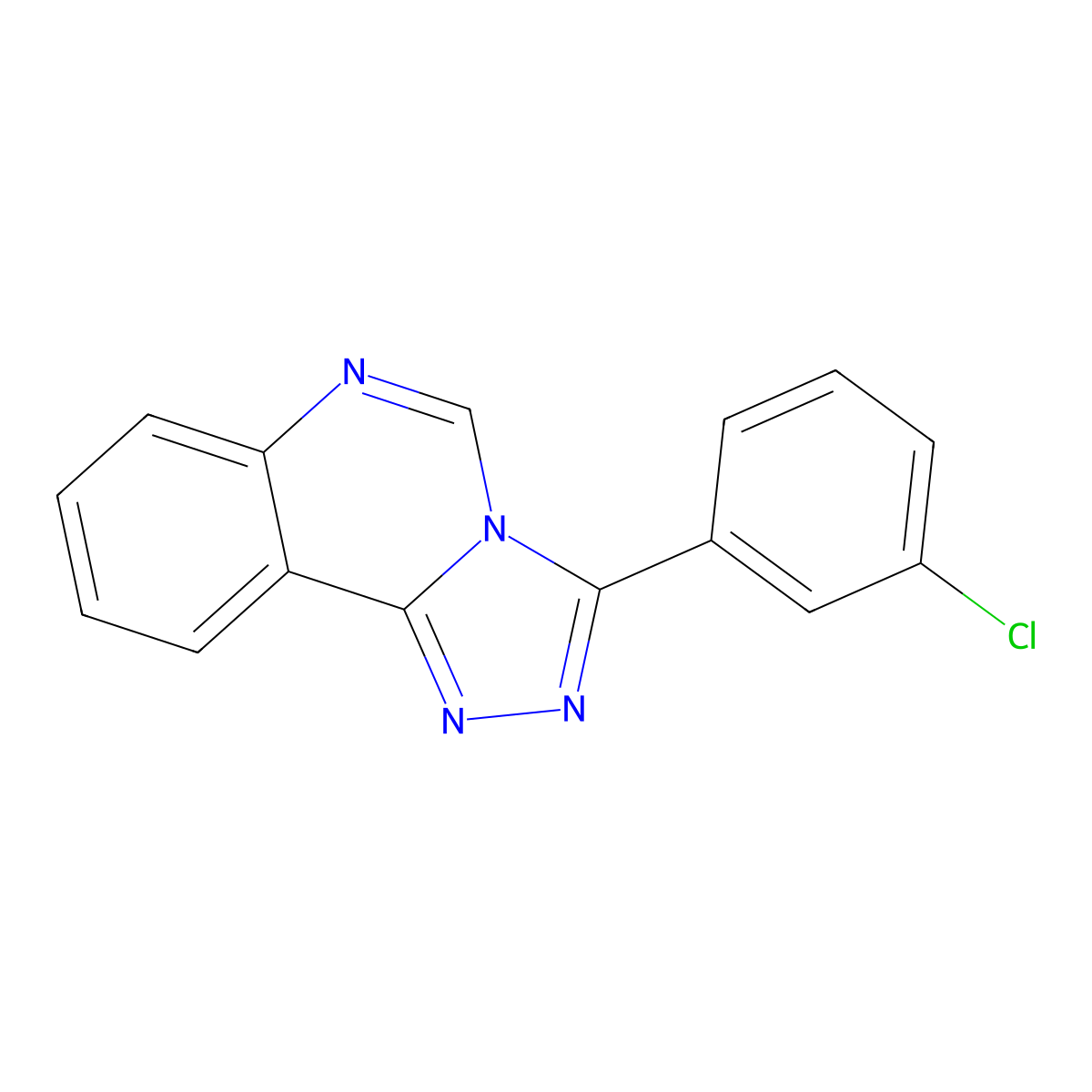 3-(3-Chlorophenyl)-[1,2,4]triazolo[4,3-c]quinazoline molecular structure, CAS 339025-79-5