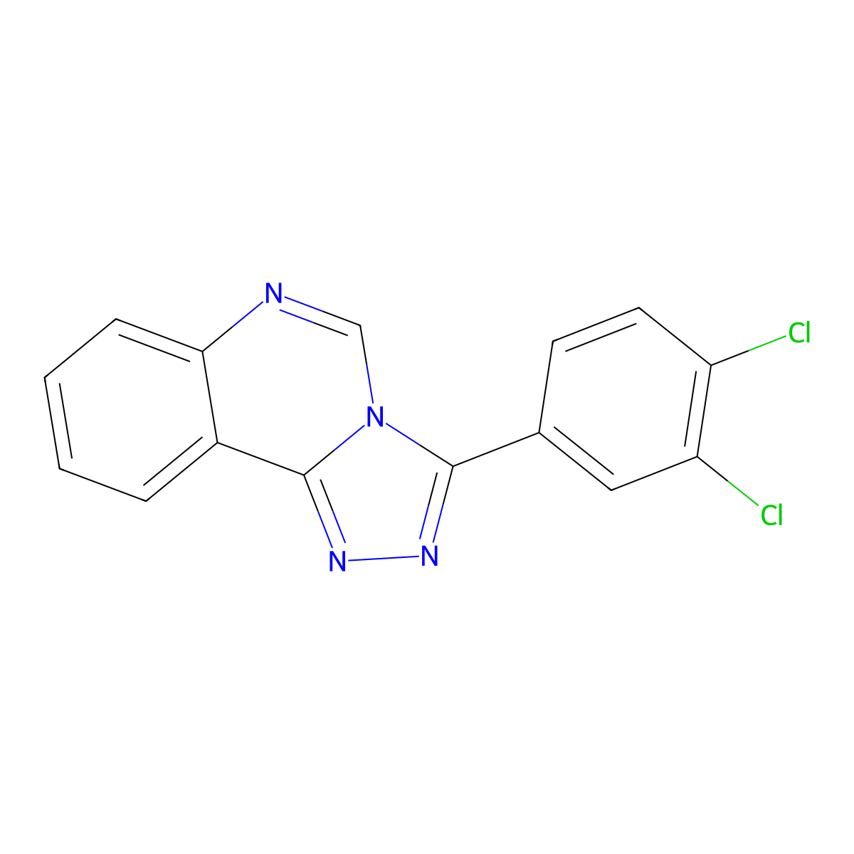 3-(3,4-Dichlorophenyl)-[1,2,4]triazolo[4,3-c]quinazoline molecular structure, CAS 339025-82-0