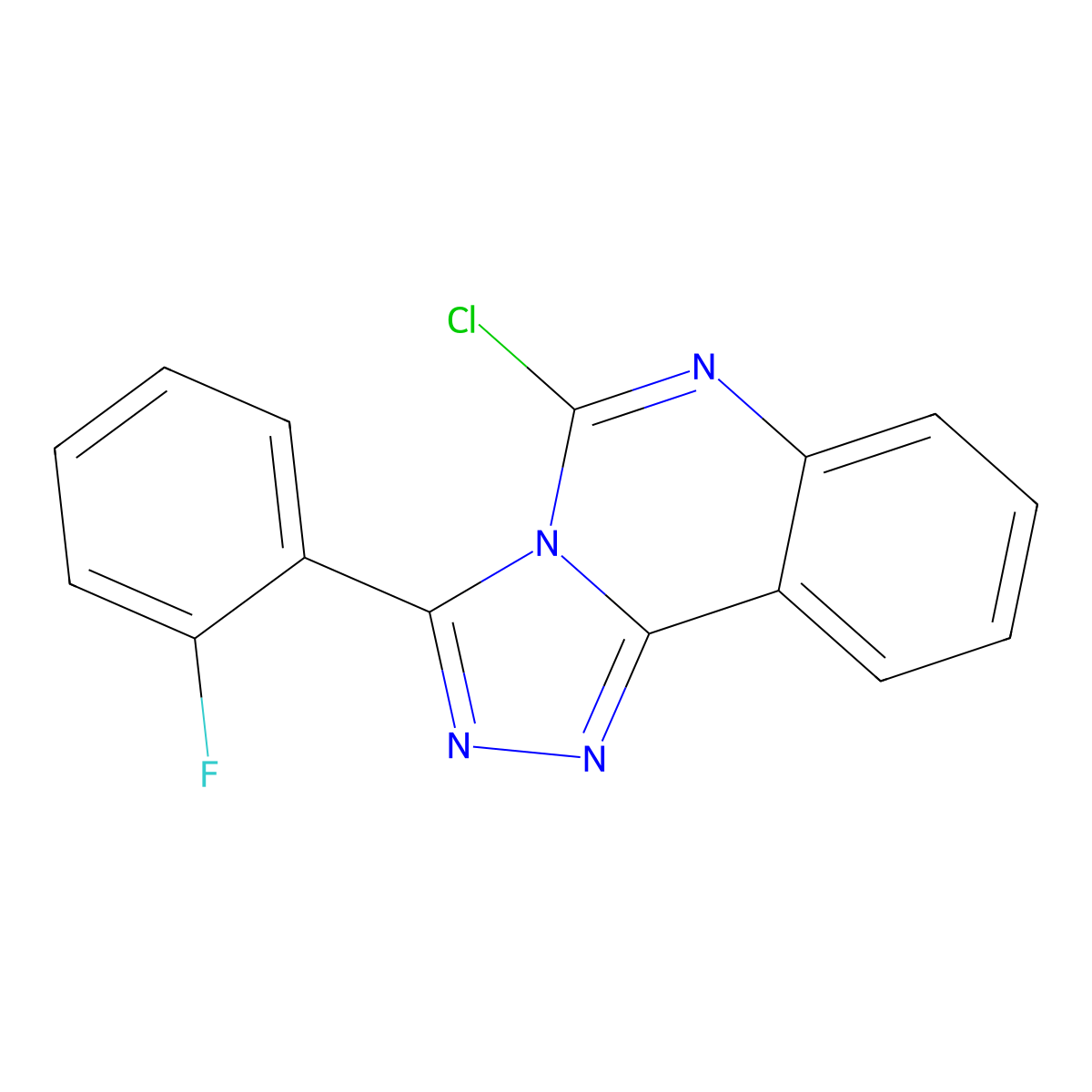 5-Chloro-3-(2-fluorophenyl)-[1,2,4]triazolo[4,3-c]quinazoline molecular structure, CAS 339026-03-8