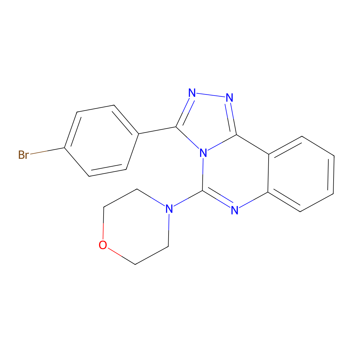 4-[3-(4-Bromophenyl)-[1,2,4]triazolo[4,3-c]quinazolin-5-yl]morpholine molecular structure, CAS 339026-08-3