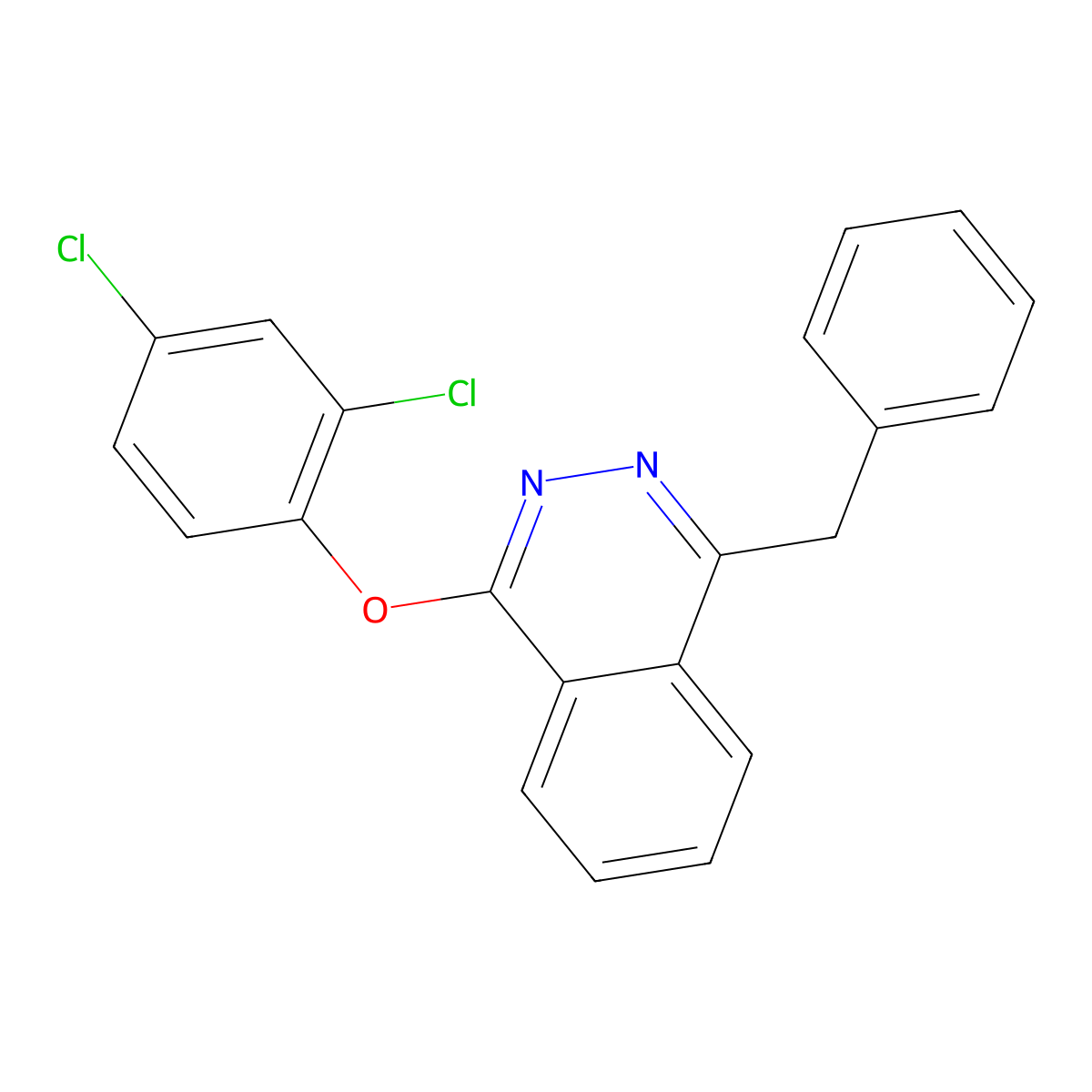 1-Benzyl-4-(2,4-dichlorophenoxy)phthalazine molecular structure, CAS 339026-58-3