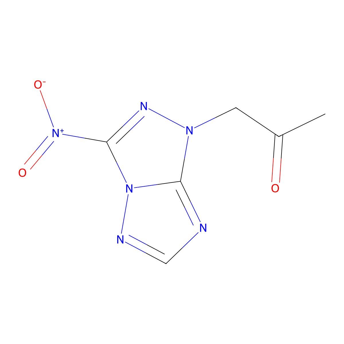 1-(3-Nitro-1H-[1,2,4]triazolo[4,3-b][1,2,4]triazol-1-yl)acetone molecular structure, CAS 339026-59-4