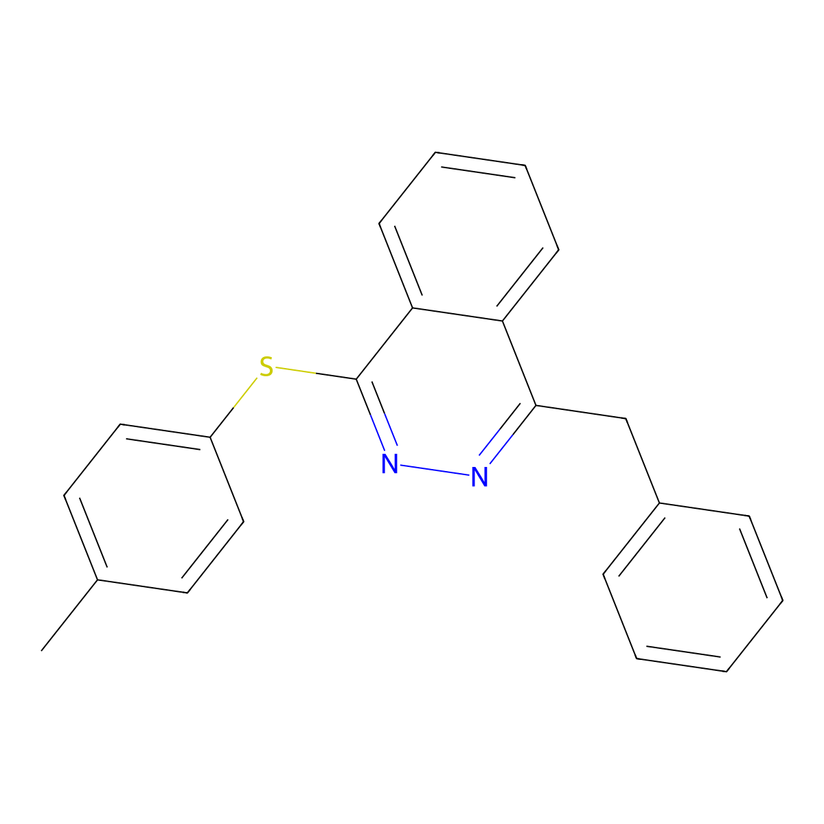 1-Benzyl-4-[(4-methylphenyl)sulfanyl]phthalazine molecular structure, CAS 339026-76-5