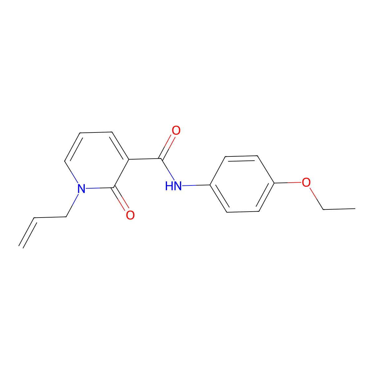 1-allyl-N-(4-ethoxyphenyl)-2-oxo-1,2-dihydro-3-pyridinecarboxamide molecular structure, CAS 339027-26-8