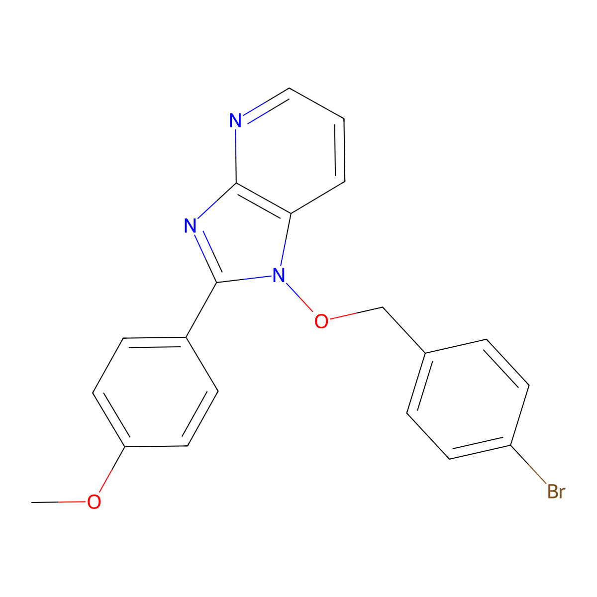 1-[(4-bromobenzyl)oxy]-2-(4-methoxyphenyl)-1H-imidazo[4,5-b]pyridine molecular structure, CAS 339027-61-1