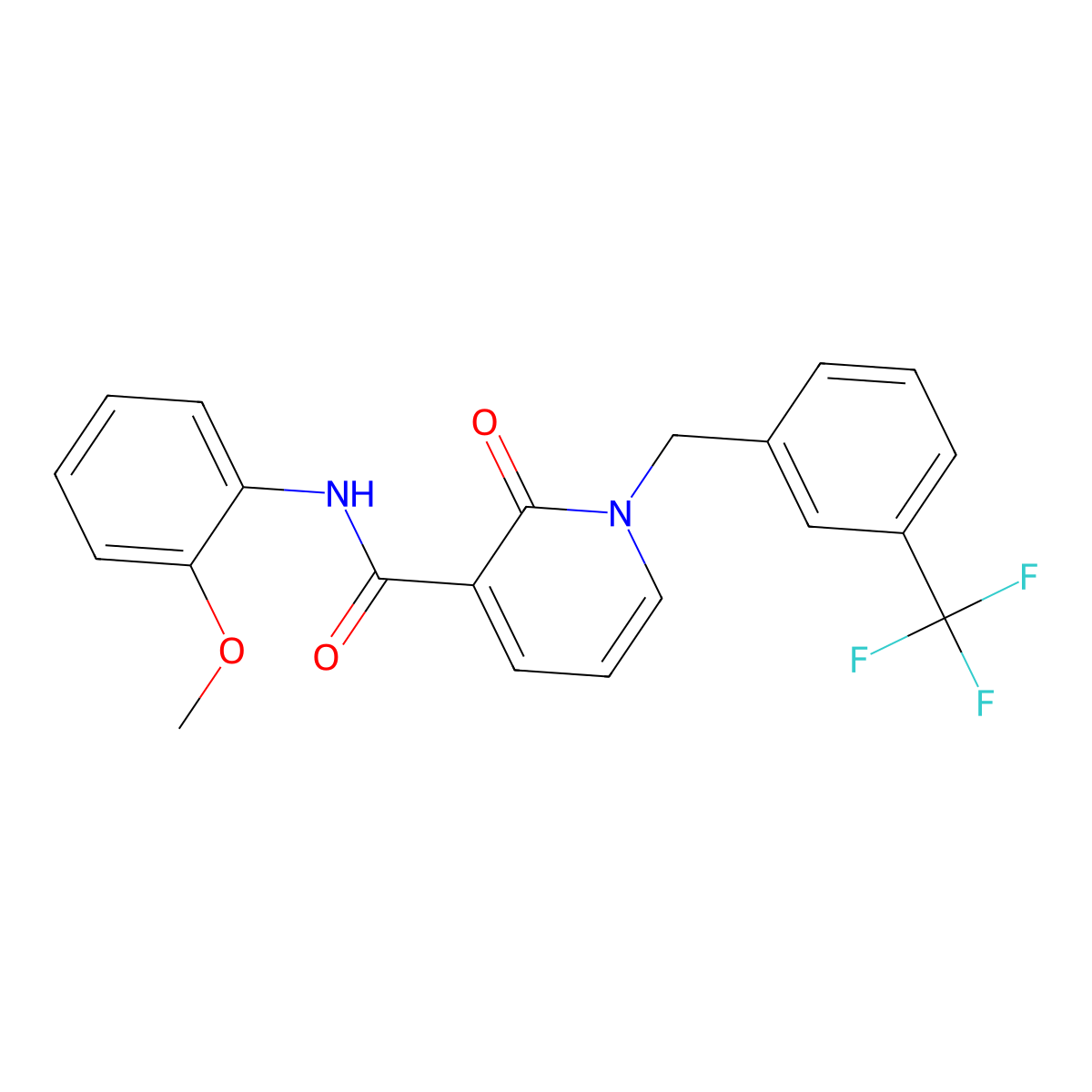N-(2-methoxyphenyl)-2-oxo-1-[3-(trifluoromethyl)benzyl]-1,2-dihydro-3-pyridinecarboxamide molecular structure, CAS 339027-70-2