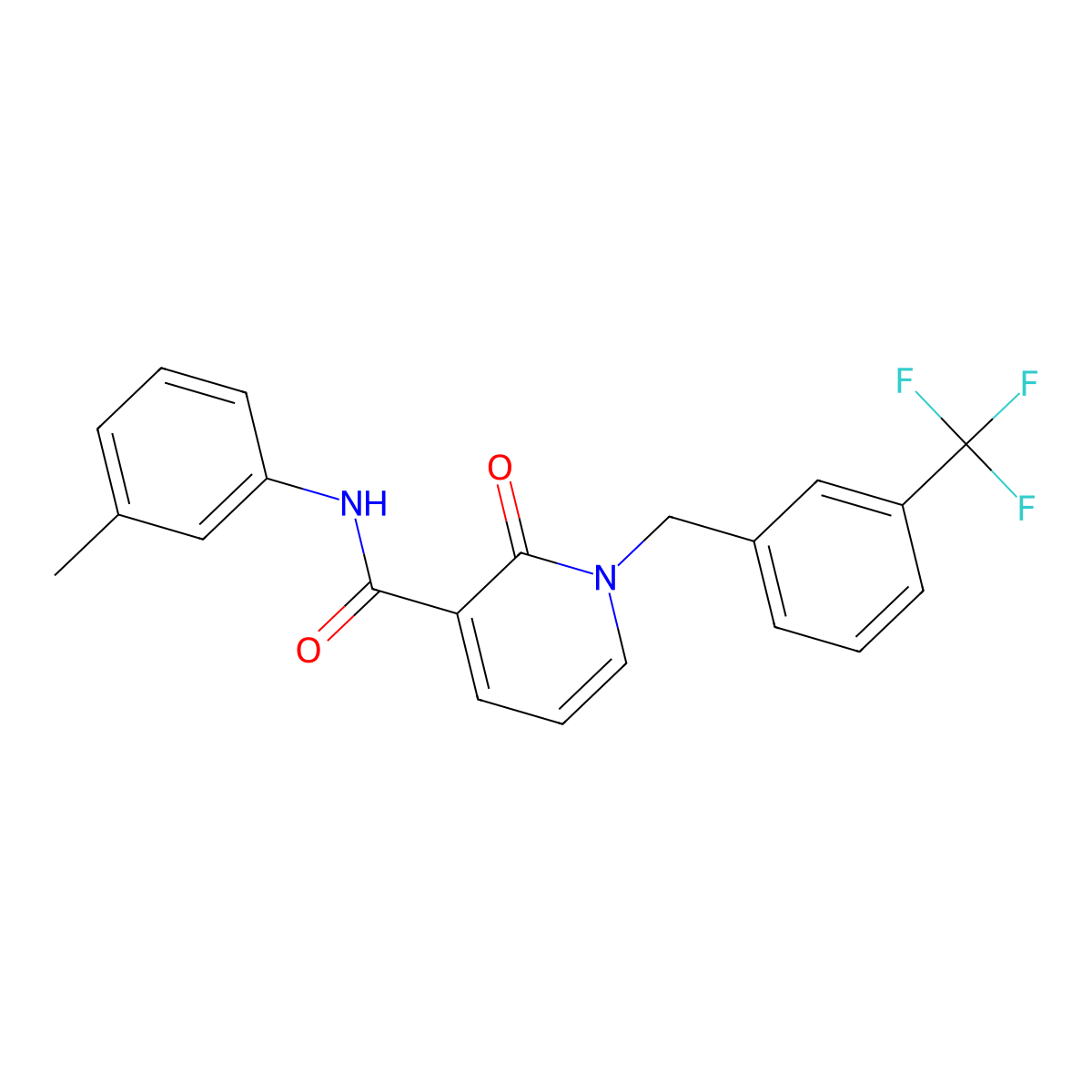 N-(3-methylphenyl)-2-oxo-1-[[3-(trifluoromethyl)phenyl]methyl]pyridine-3-carboxamide molecular structure, CAS 339027-85-9