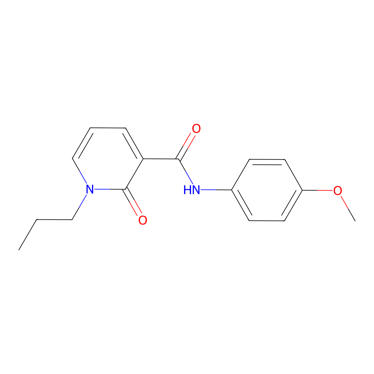 N-(4-methoxyphenyl)-2-oxo-1-propylpyridine-3-carboxamide molecular structure, CAS 339027-97-3