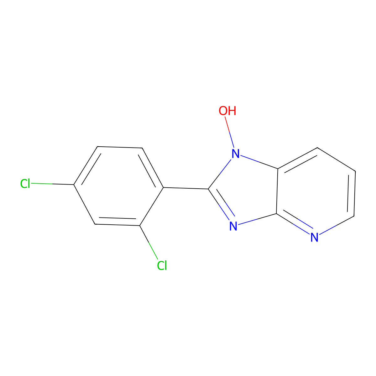 2-(2,4-dichlorophenyl)-1H-imidazo[4,5-b]pyridin-1-ol molecular structure, CAS 339028-17-0