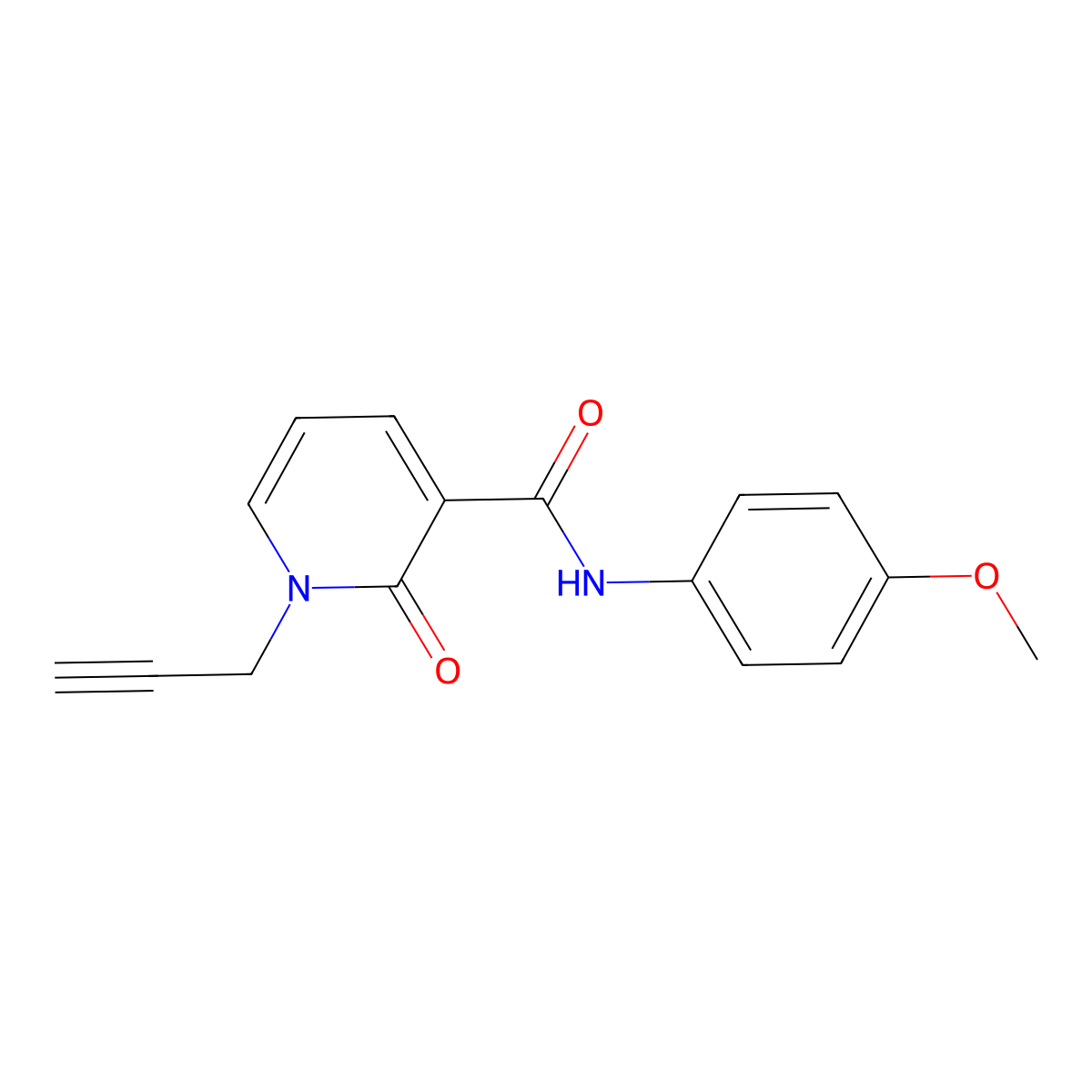 N-(4-methoxyphenyl)-2-oxo-1-(2-propynyl)-1,2-dihydro-3-pyridinecarboxamide molecular structure, CAS 339028-30-7