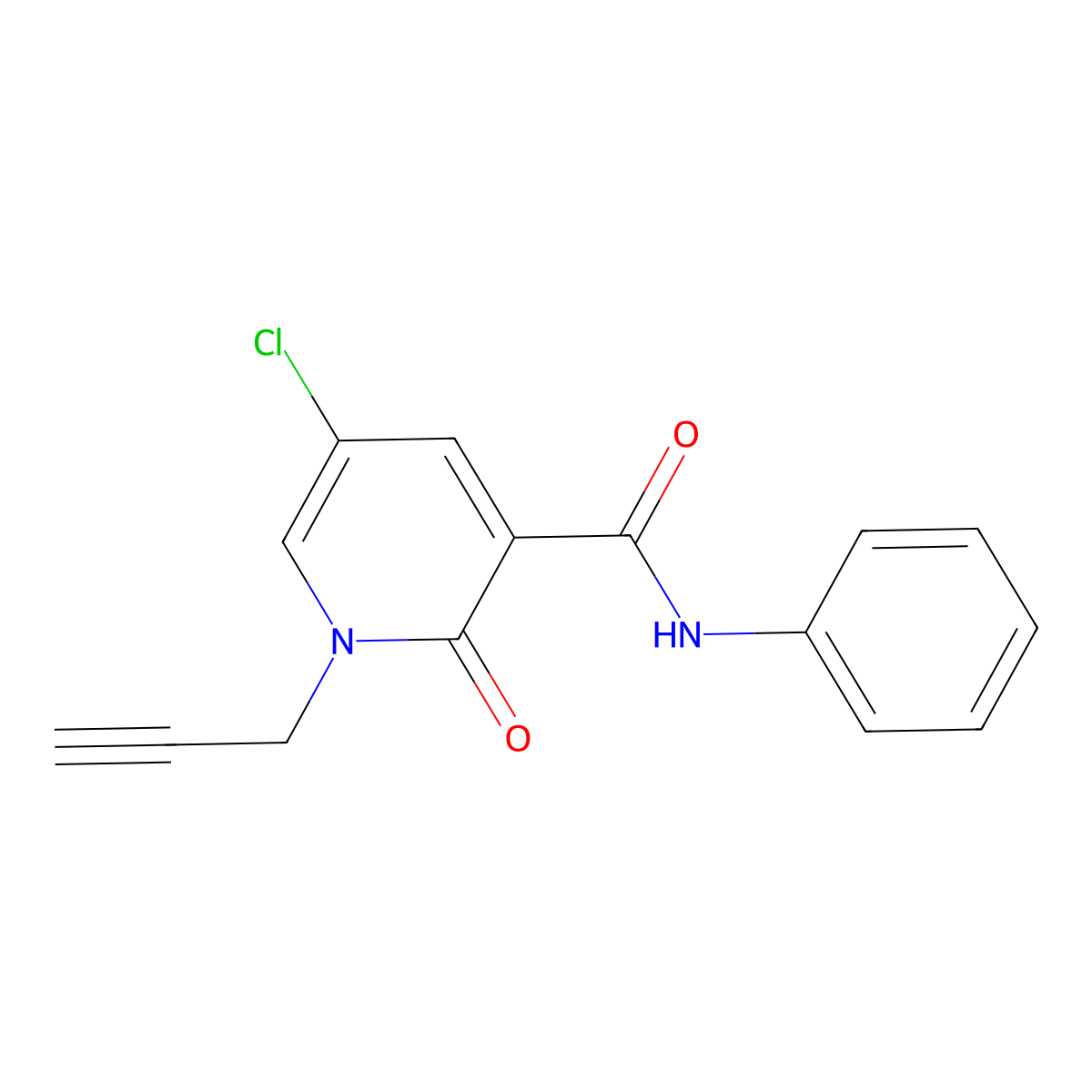5-chloro-2-oxo-N-phenyl-1-(2-propynyl)-1,2-dihydro-3-pyridinecarboxamide molecular structure, CAS 339028-41-0