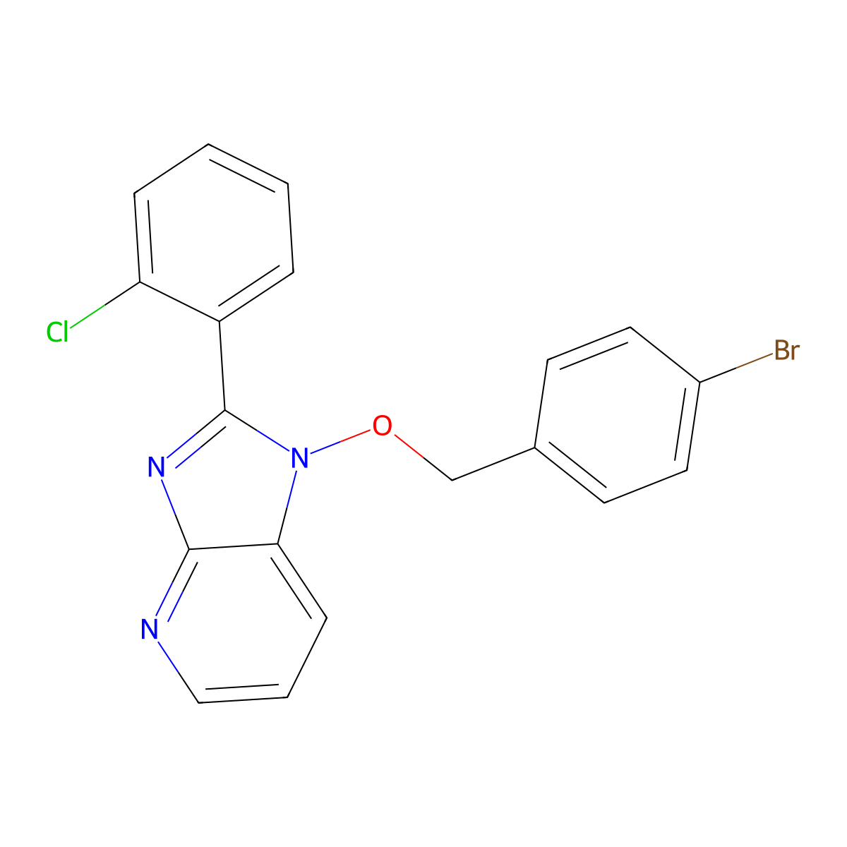 1-[(4-bromobenzyl)oxy]-2-(2-chlorophenyl)-1H-imidazo[4,5-b]pyridine molecular structure, CAS 339028-59-0