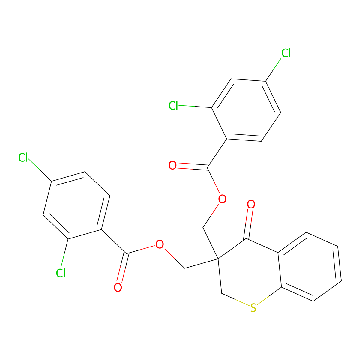 [3-[(2,4-dichlorobenzoyl)oxymethyl]-4-oxo-2H-thiochromen-3-yl]methyl 2,4-dichlorobenzoate molecular structure, CAS 339028-82-9