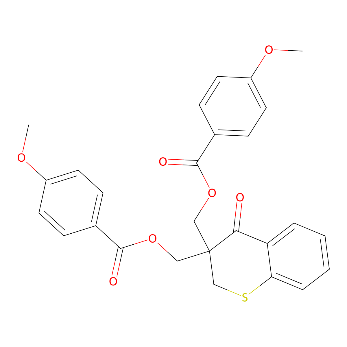 [3-[(4-methoxybenzoyl)oxymethyl]-4-oxo-2H-thiochromen-3-yl]methyl 4-methoxybenzoate molecular structure, CAS 339028-86-3