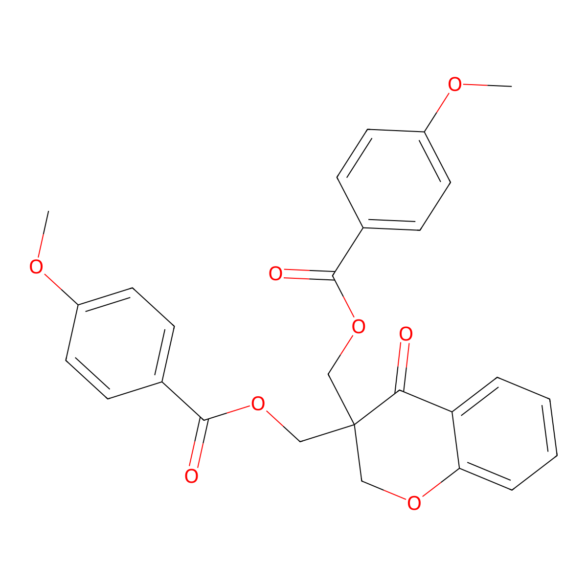 (3-{[(4-methoxybenzoyl)oxy]methyl}-4-oxo-3,4-dihydro-2H-chromen-3-yl)methyl 4-methoxybenzenecarboxylate molecular structure, CAS 339028-90-9