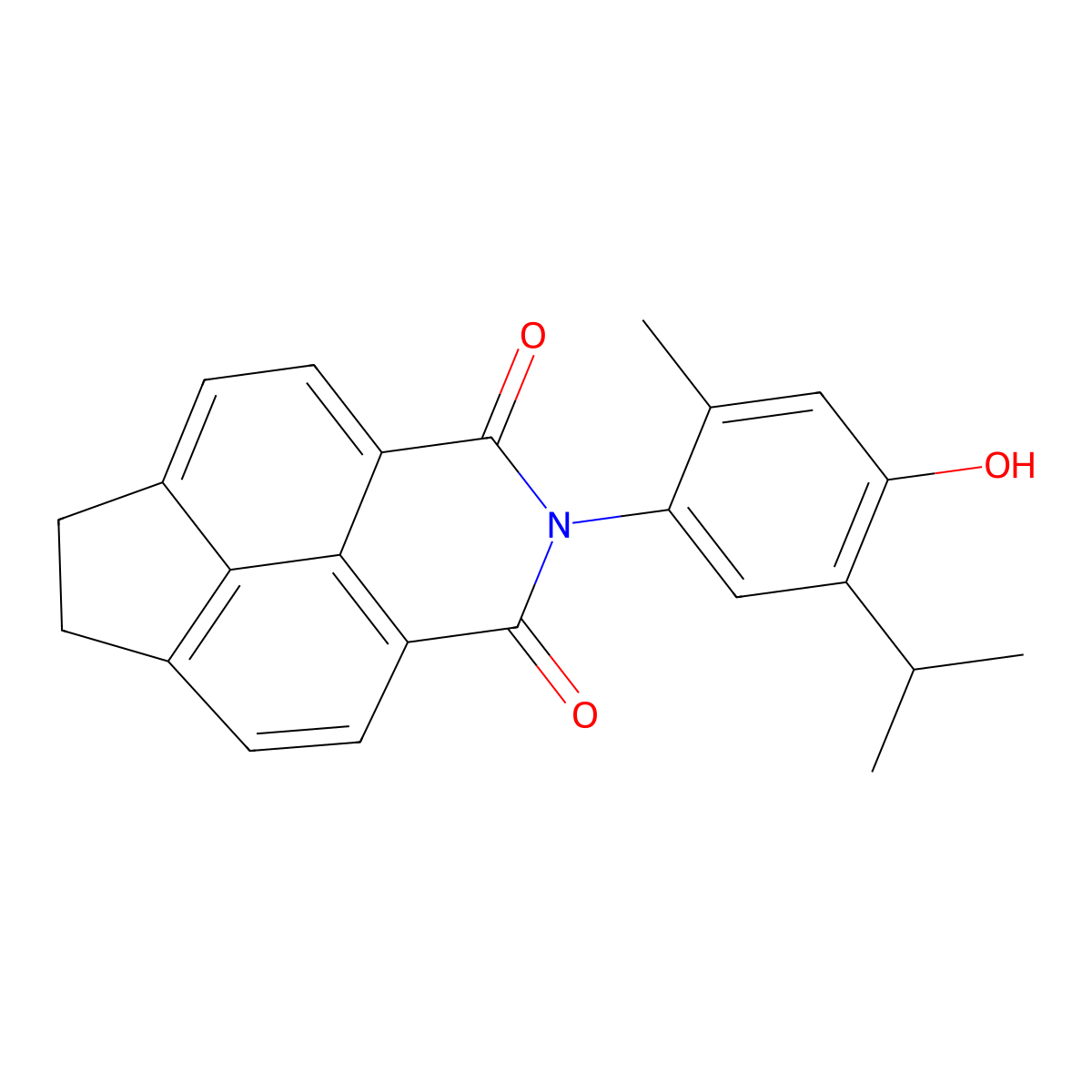 2-(4-hydroxy-5-isopropyl-2-methylphenyl)-6,7-dihydro-1H-indeno[6,7,1-def]isoquinoline-1,3(2H)-dione molecular structure, CAS 339029-15-1