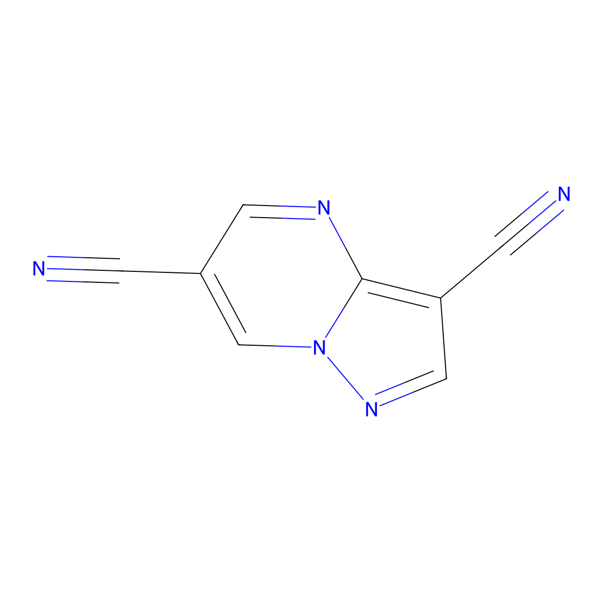 Pyrazolo[1,5-a]pyrimidine-3,6-dicarbonitrile molecular structure, CAS 339029-86-6