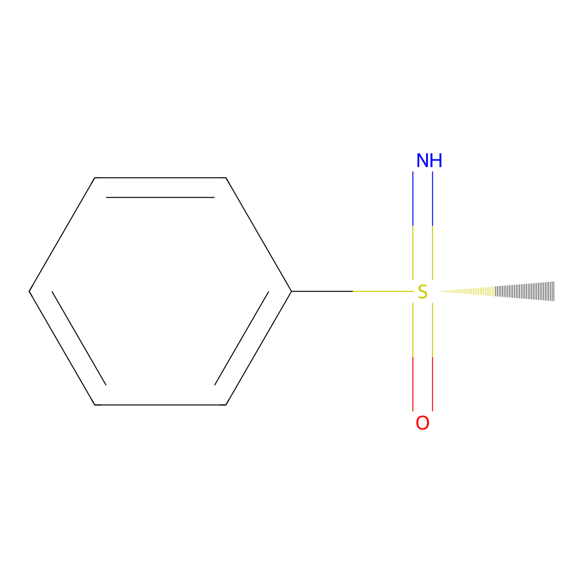 (S)-(+)-S-Methyl-S-phenylsulfoximine molecular structure, CAS 33903-50-3