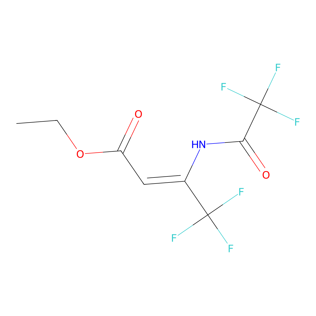 ethyl (2E)-4,4,4-trifluoro-3-(2,2,2-trifluoroacetamido)but-2-enoate molecular structure, CAS 339030-04-5