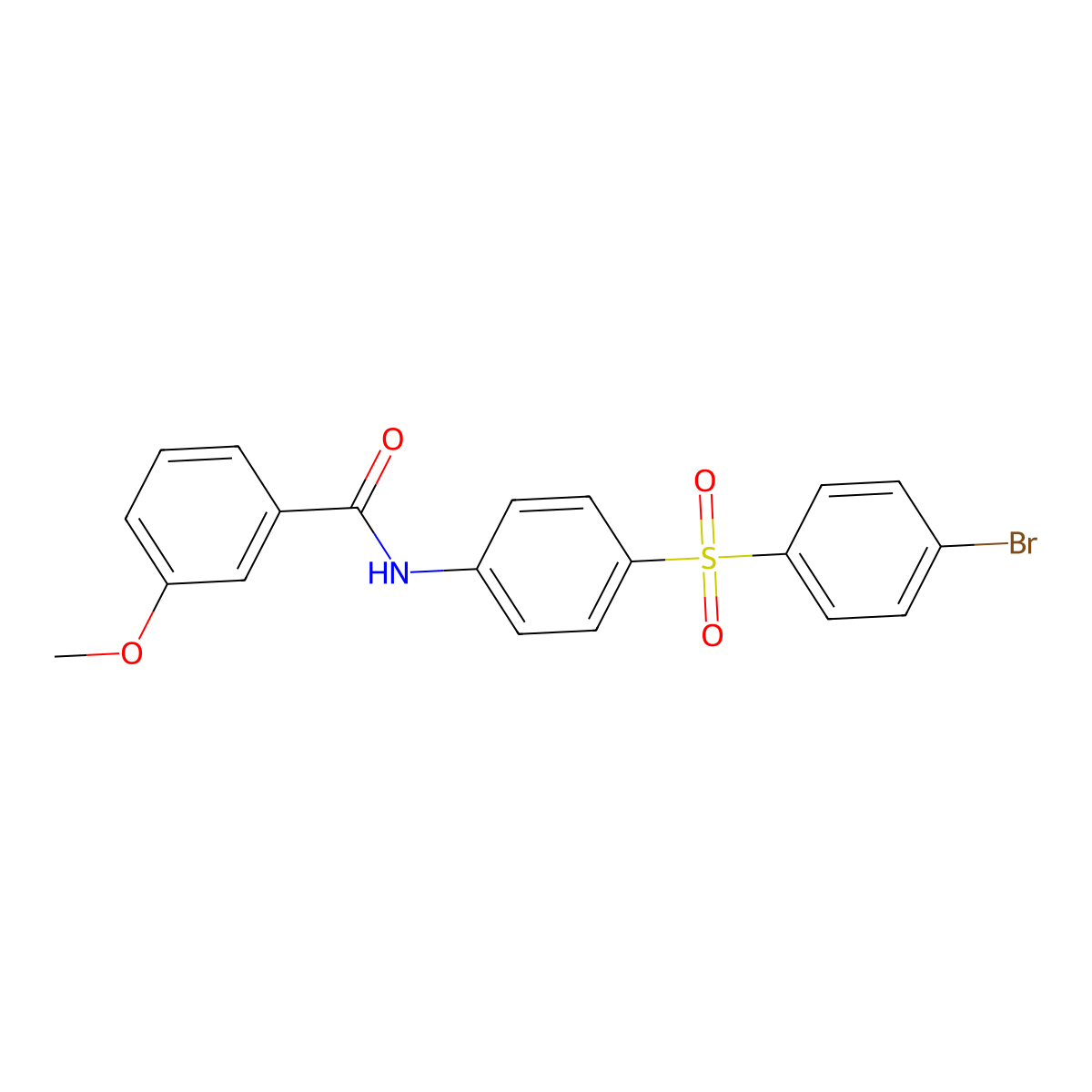 N-{4-[(4-bromophenyl)sulfonyl]phenyl}-3-methoxybenzenecarboxamide molecular structure, CAS 339031-42-4