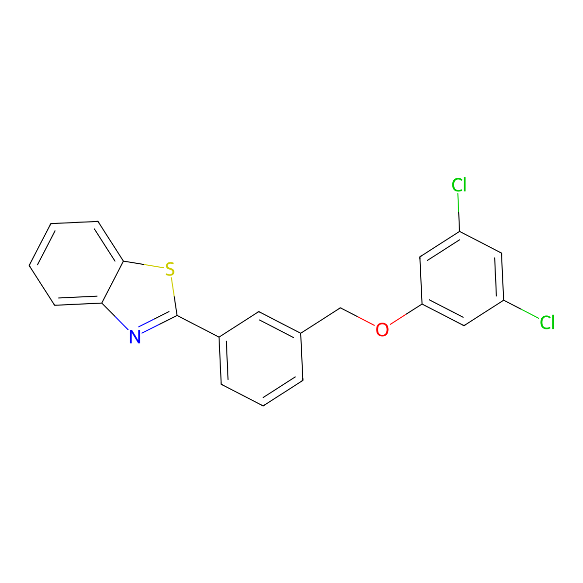 2-{3-[(3,5-Dichlorophenoxy)methyl]phenyl}-1,3-benzothiazole molecular structure, CAS 339031-99-1