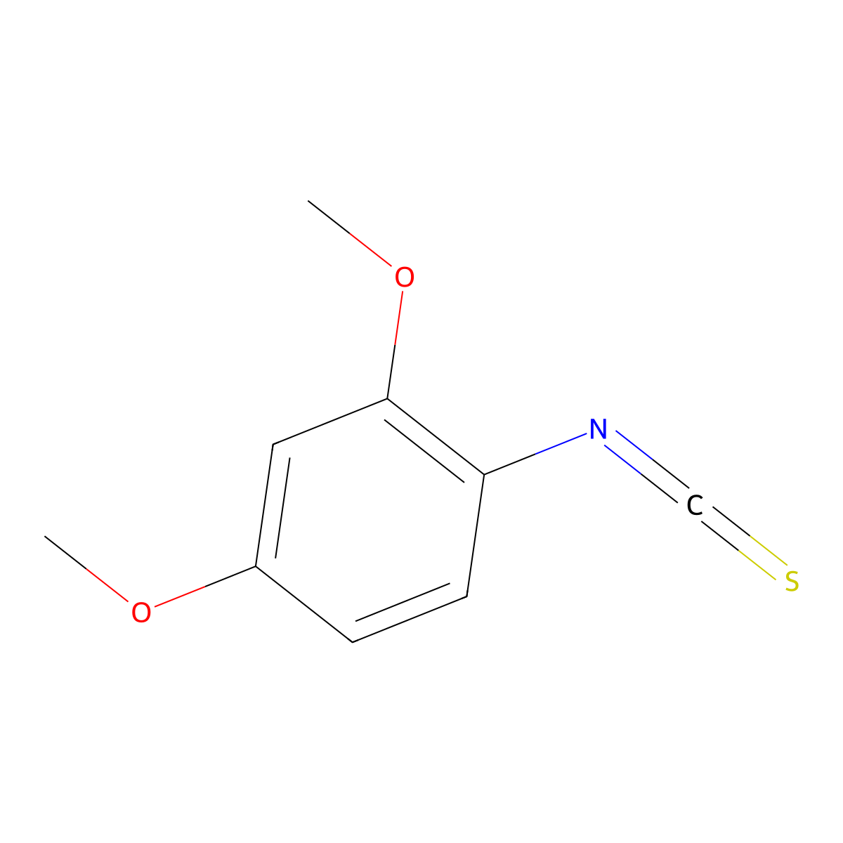 2,4-Dimethoxyphenyl isothiocyanate molecular structure, CAS 33904-03-9