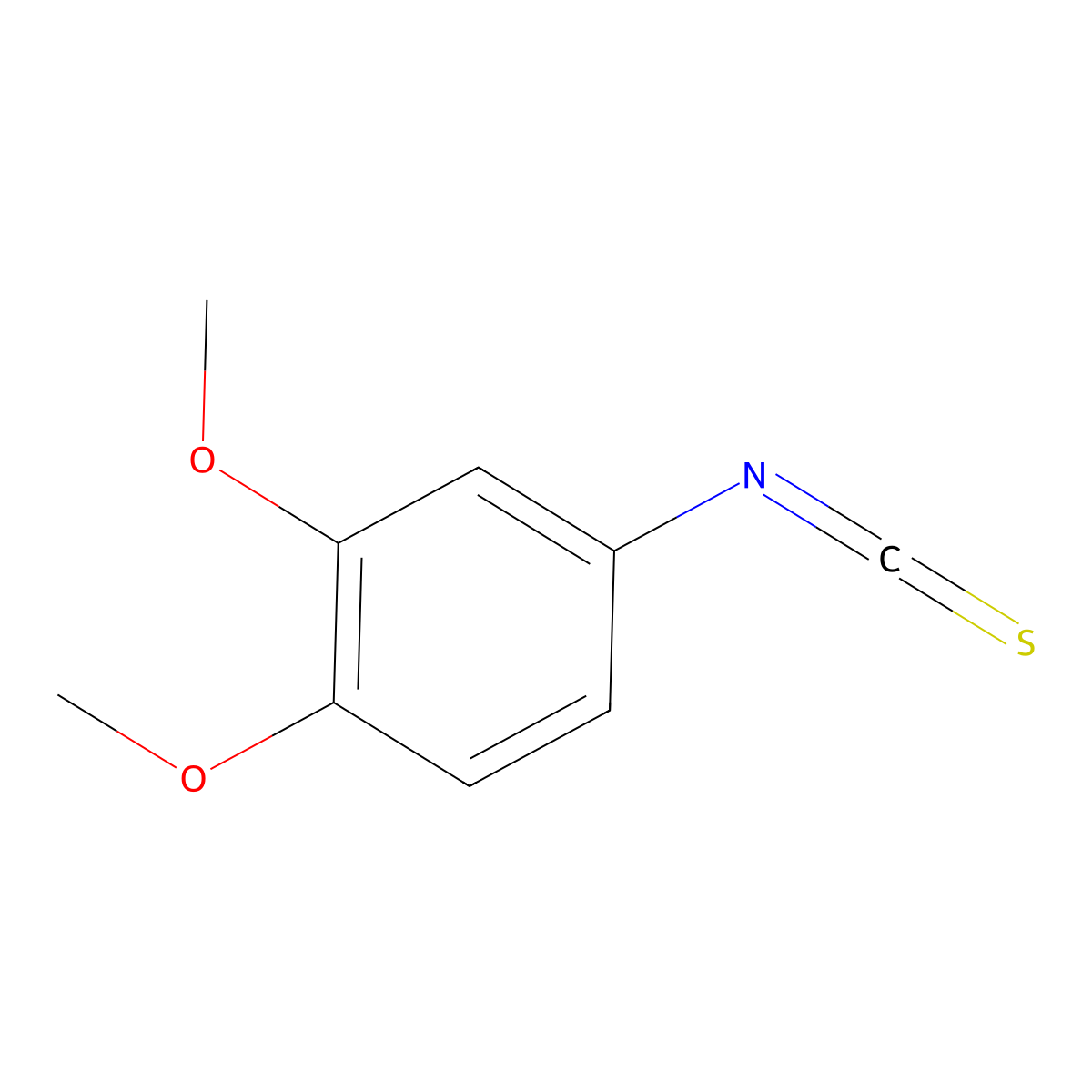 4-Isothiocyanato-1,2-dimethoxybenzene molecular structure, CAS 33904-04-0