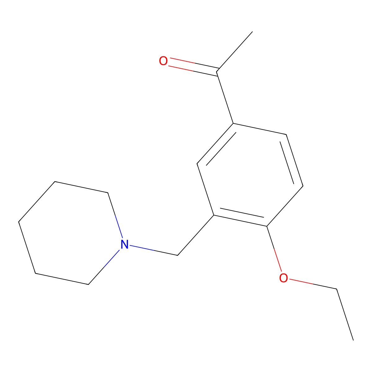 1-[4-Ethoxy-3-(piperidin-1-ylmethyl)phenyl]ethanone molecular structure, CAS 339058-63-8