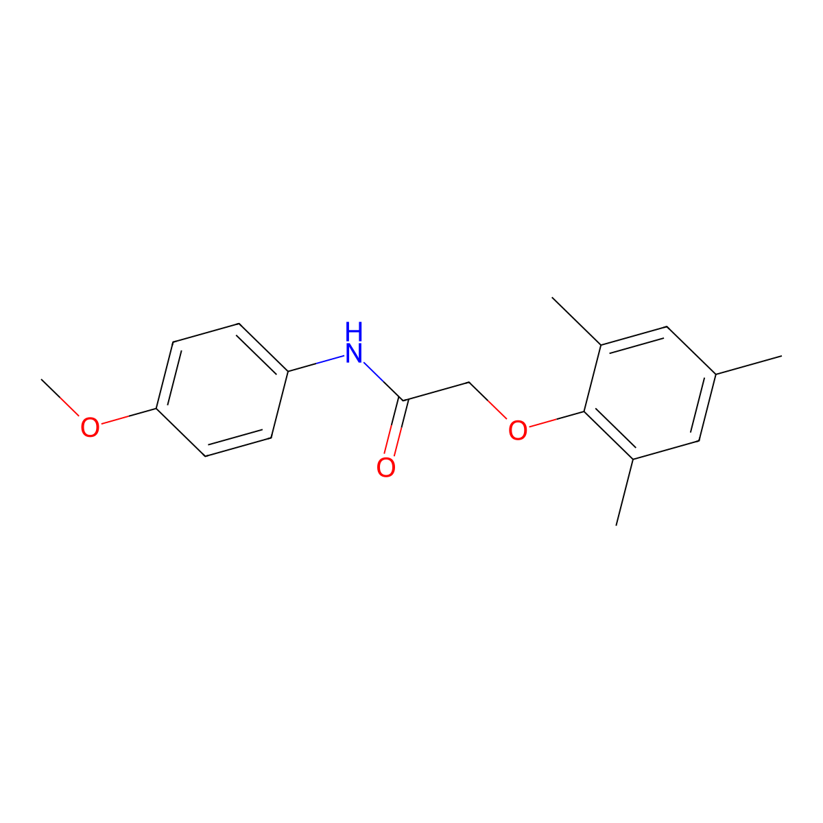 2-(mesityloxy)-N-(4-methoxyphenyl)acetamide molecular structure, CAS 339059-68-6