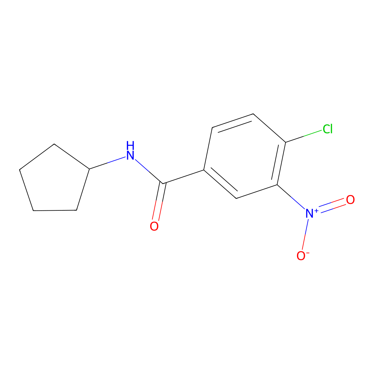 4-chloro-N-cyclopentyl-3-nitrobenzamide molecular structure, CAS 339059-83-5
