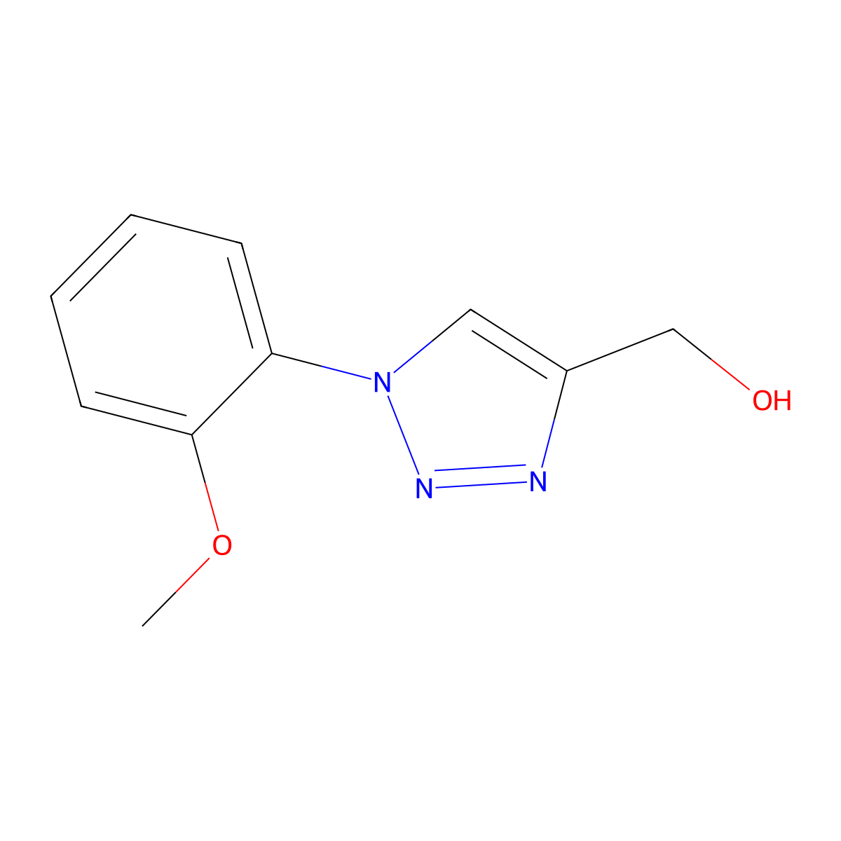 [1-(2-methoxyphenyl)-1H-1,2,3-triazol-4-yl]methanol molecular structure, CAS 339067-38-8