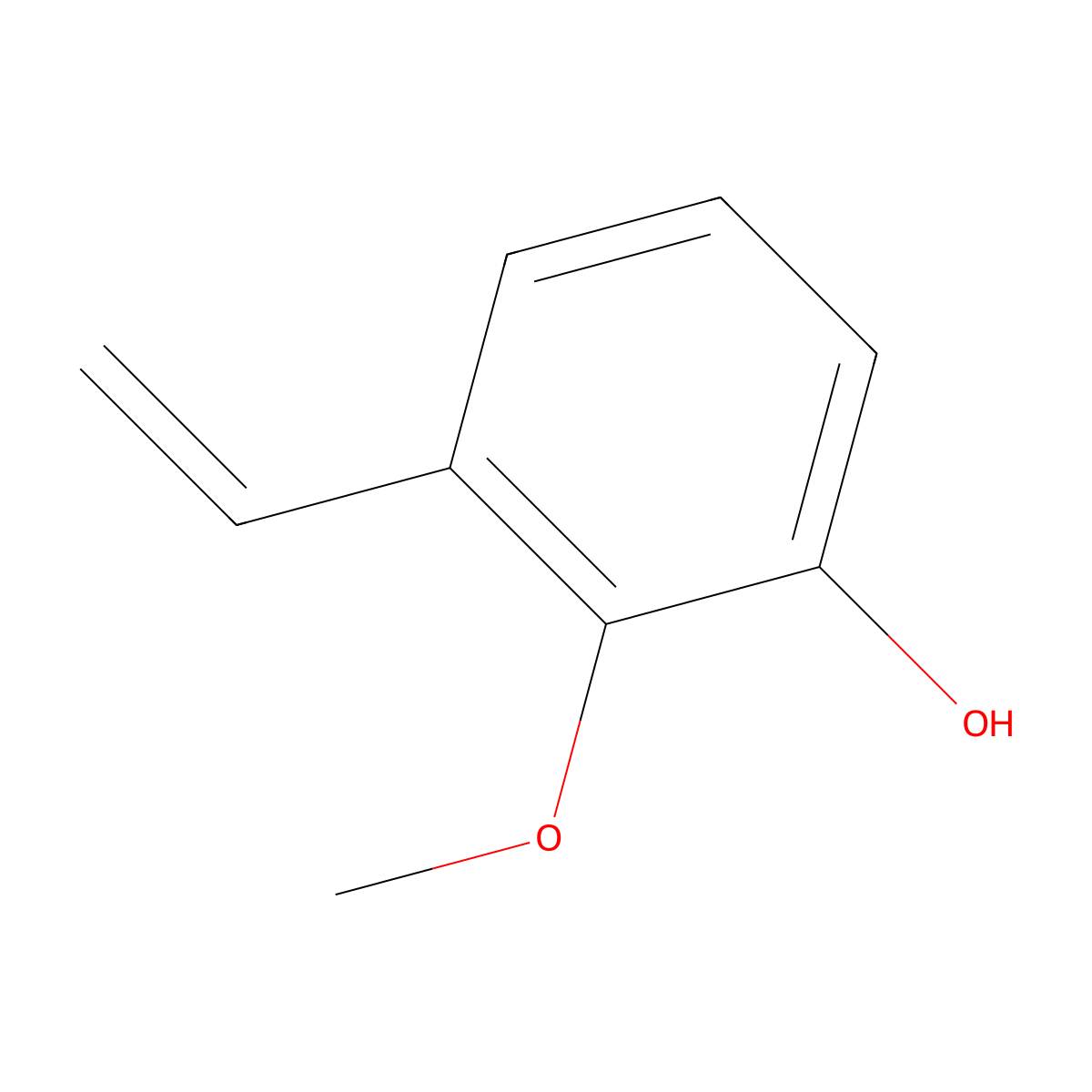 3-Ethenyl-2-methoxyphenol molecular structure, CAS 33907-13-0