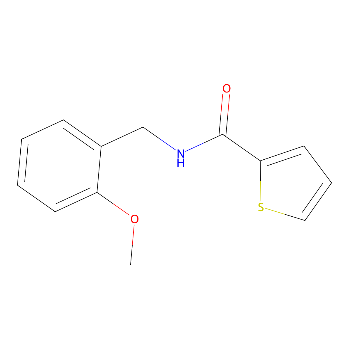 N-(2-methoxybenzyl)thiophene-2-carboxamide molecular structure, CAS 339088-18-5