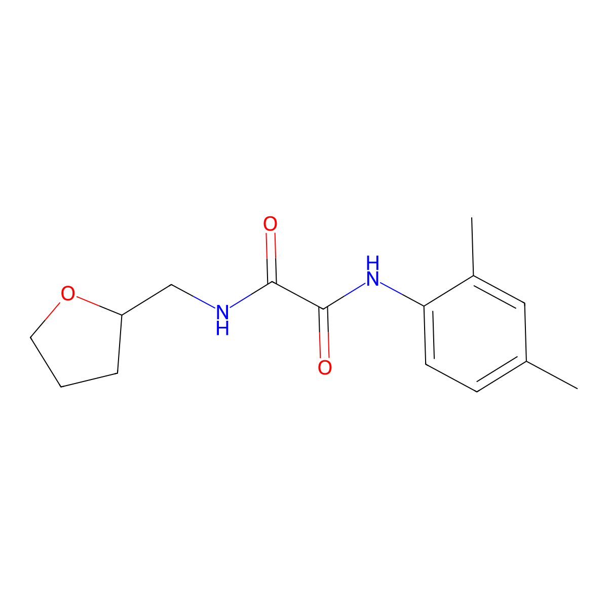 N'-(2,4-dimethylphenyl)-N-(oxolan-2-ylmethyl)oxamide molecular structure, CAS 339088-28-7