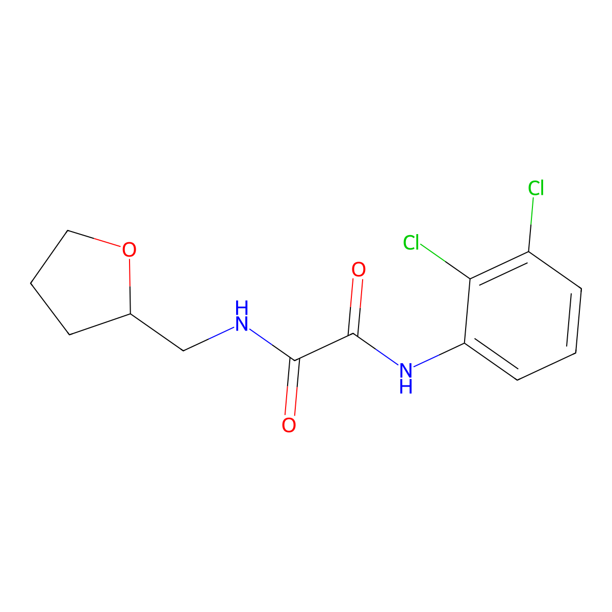 N'-(2,3-dichlorophenyl)-N-(oxolan-2-ylmethyl)oxamide molecular structure, CAS 339088-83-4