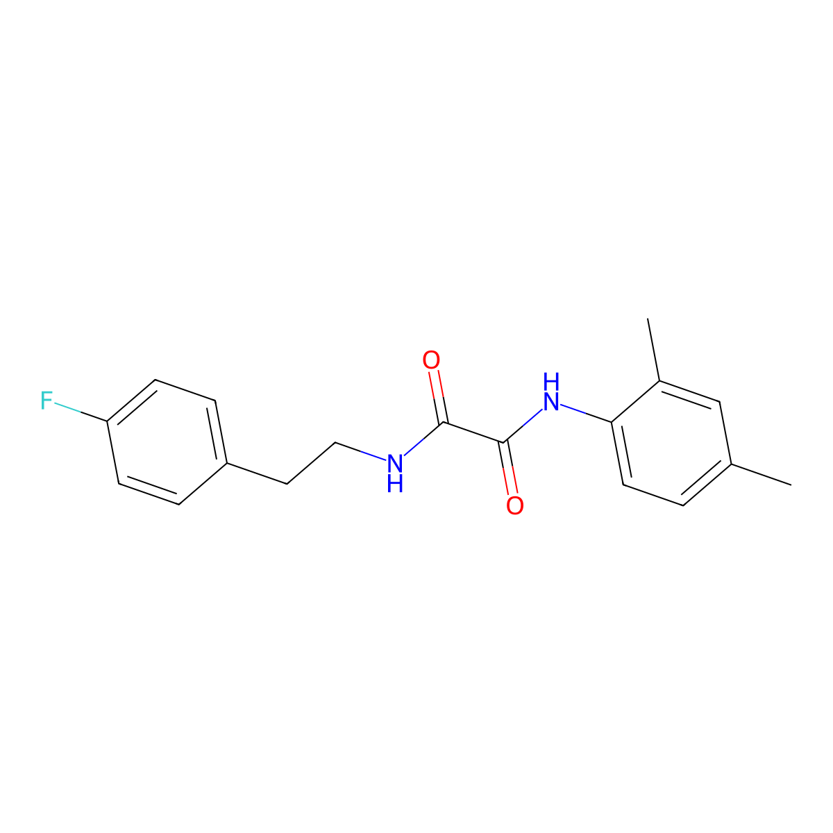 N-(2,4-dimethylphenyl)-N'-[2-(4-fluorophenyl)ethyl]ethanediamide molecular structure, CAS 339089-18-8
