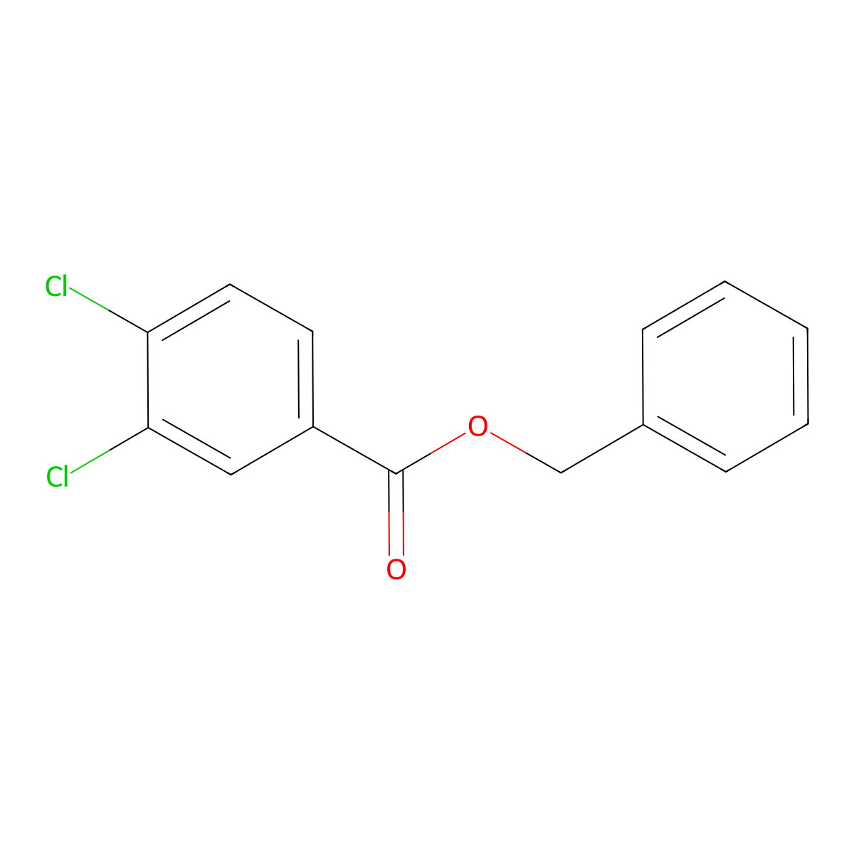 Phenylmethyl 3,4-dichlorobenzoate molecular structure, CAS 339094-06-3