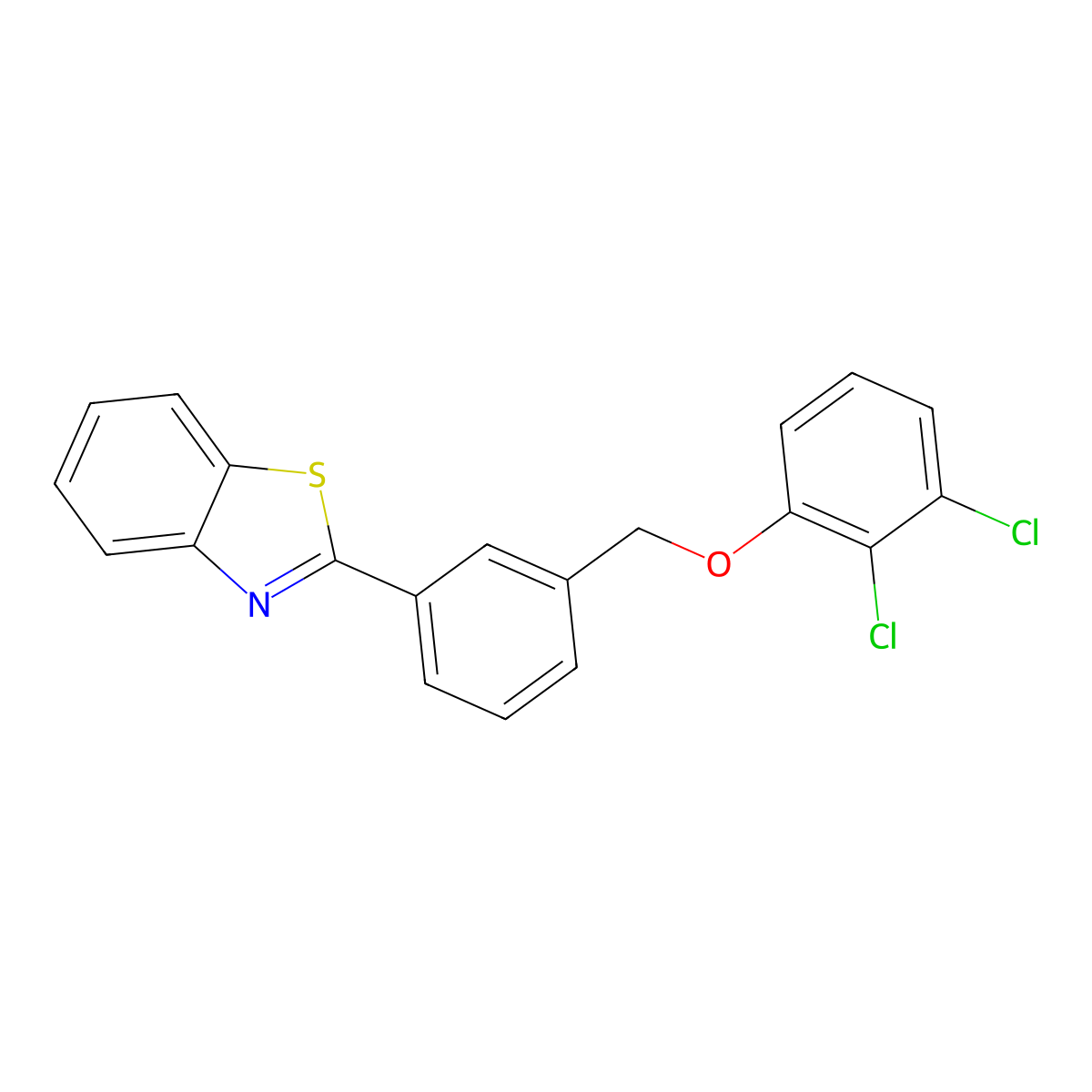 2-{3-[(2,3-Dichlorophenoxy)methyl]phenyl}-1,3-benzothiazole molecular structure, CAS 339096-04-7