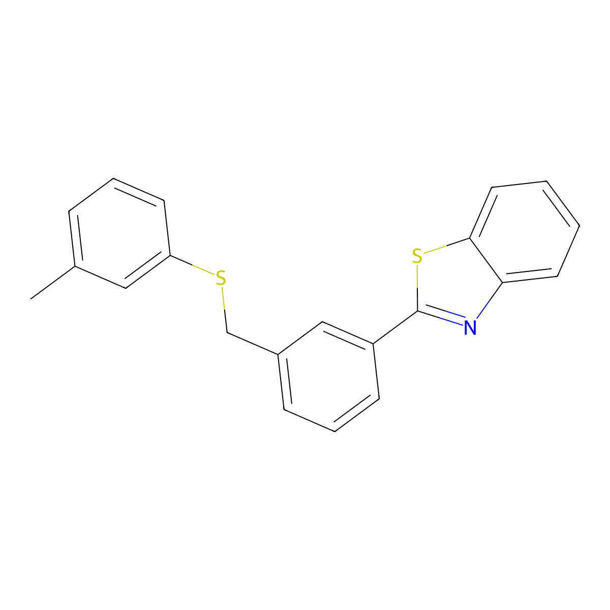 2-(3-{[(3-Methylphenyl)sulfanyl]methyl}phenyl)-1,3-benzothiazole molecular structure, CAS 339096-06-9