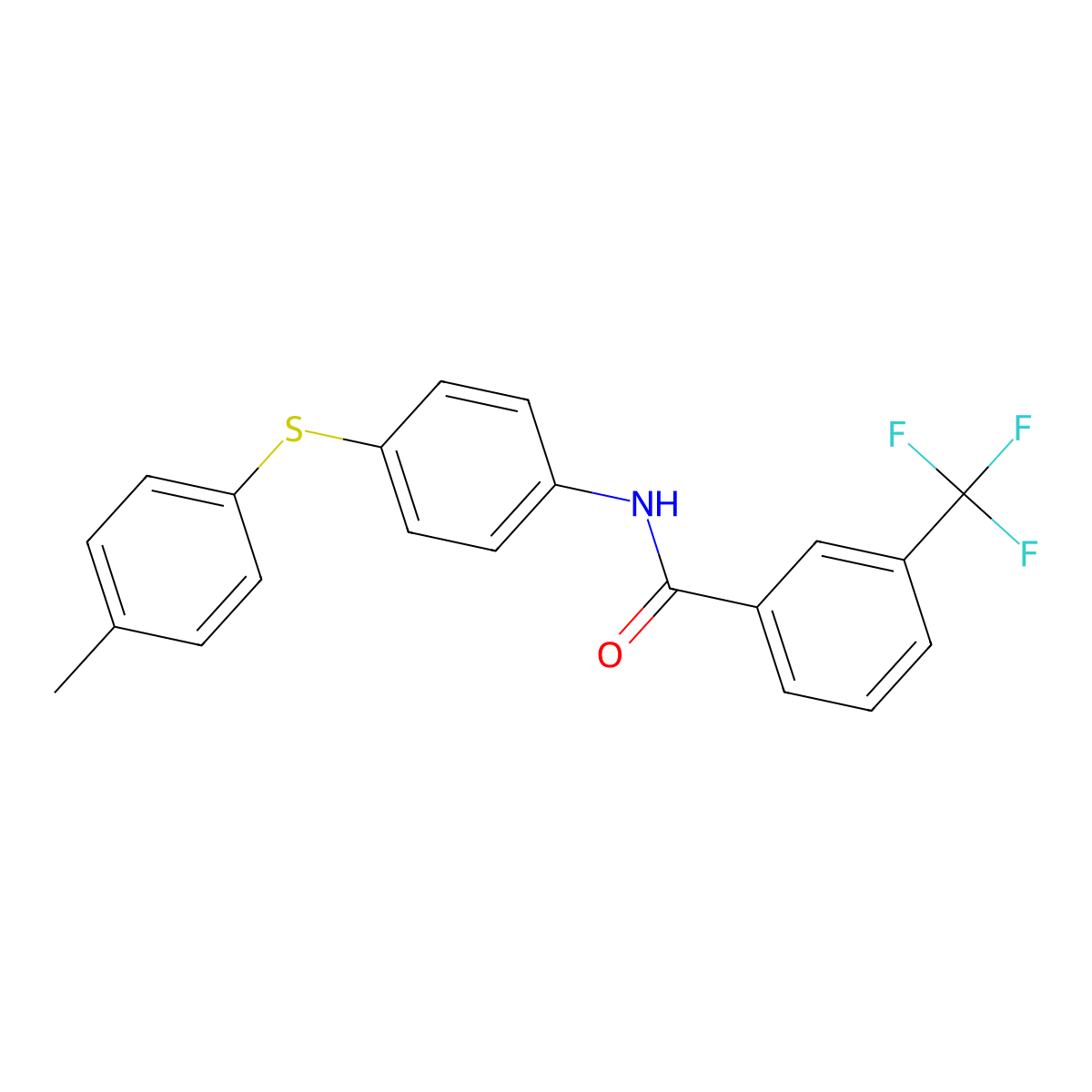N-{4-[(4-methylphenyl)sulfanyl]phenyl}-3-(trifluoromethyl)benzenecarboxamide molecular structure, CAS 339096-08-1