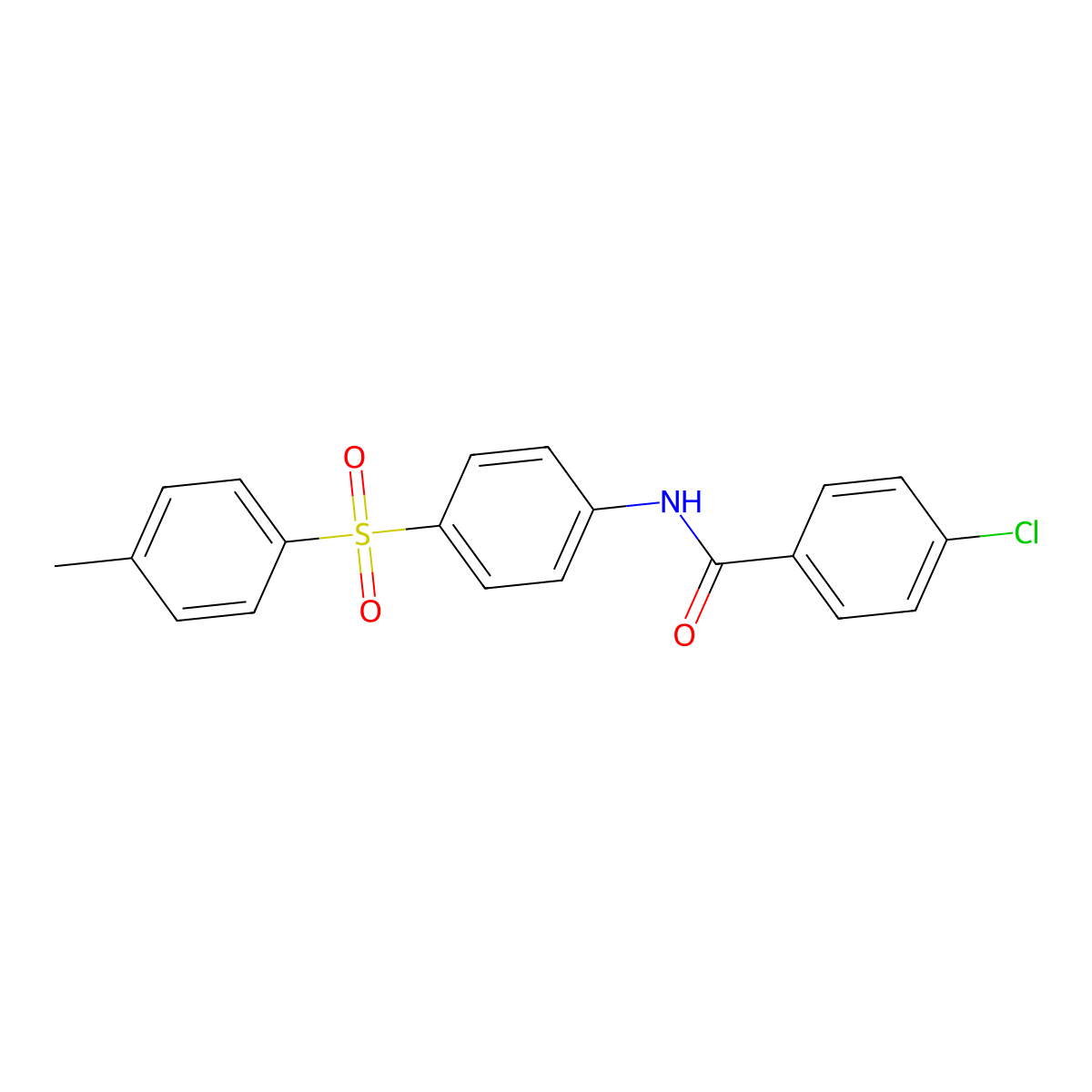 4-chloro-N-{4-[(4-methylphenyl)sulfonyl]phenyl}benzenecarboxamide molecular structure, CAS 339096-13-8