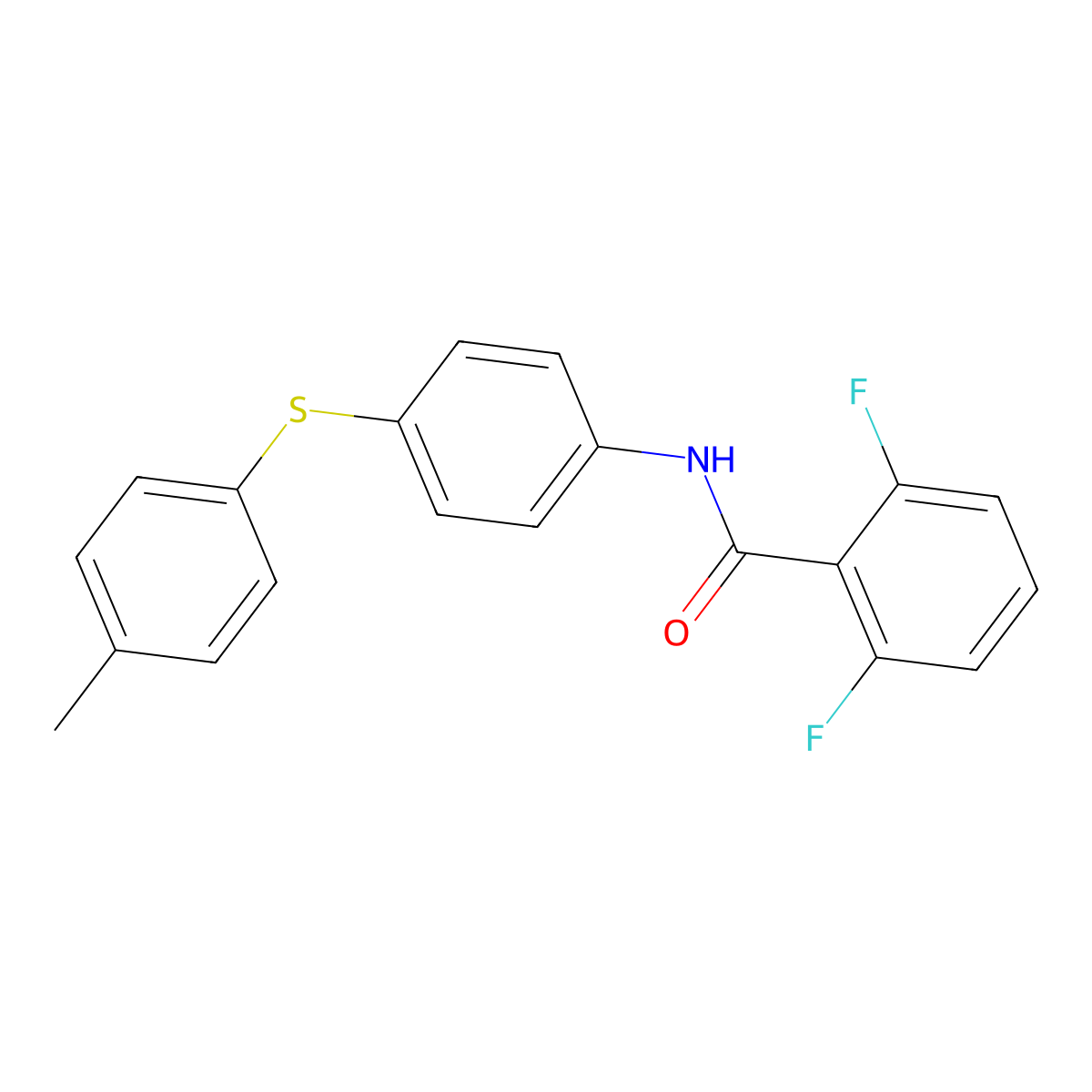 2,6-difluoro-N-{4-[(4-methylphenyl)sulfanyl]phenyl}benzenecarboxamide molecular structure, CAS 339096-15-0