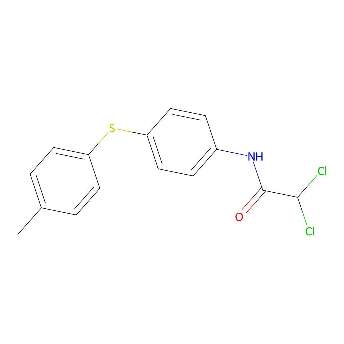 2,2-dichloro-N-{4-[(4-methylphenyl)sulfanyl]phenyl}acetamide molecular structure, CAS 339096-21-8