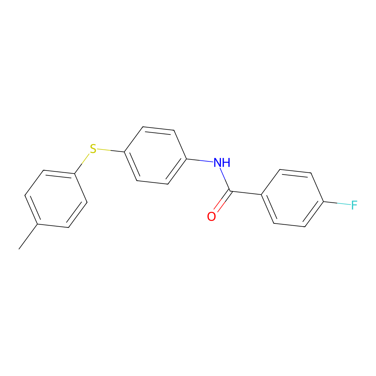 4-fluoro-N-{4-[(4-methylphenyl)sulfanyl]phenyl}benzenecarboxamide molecular structure, CAS 339096-22-9