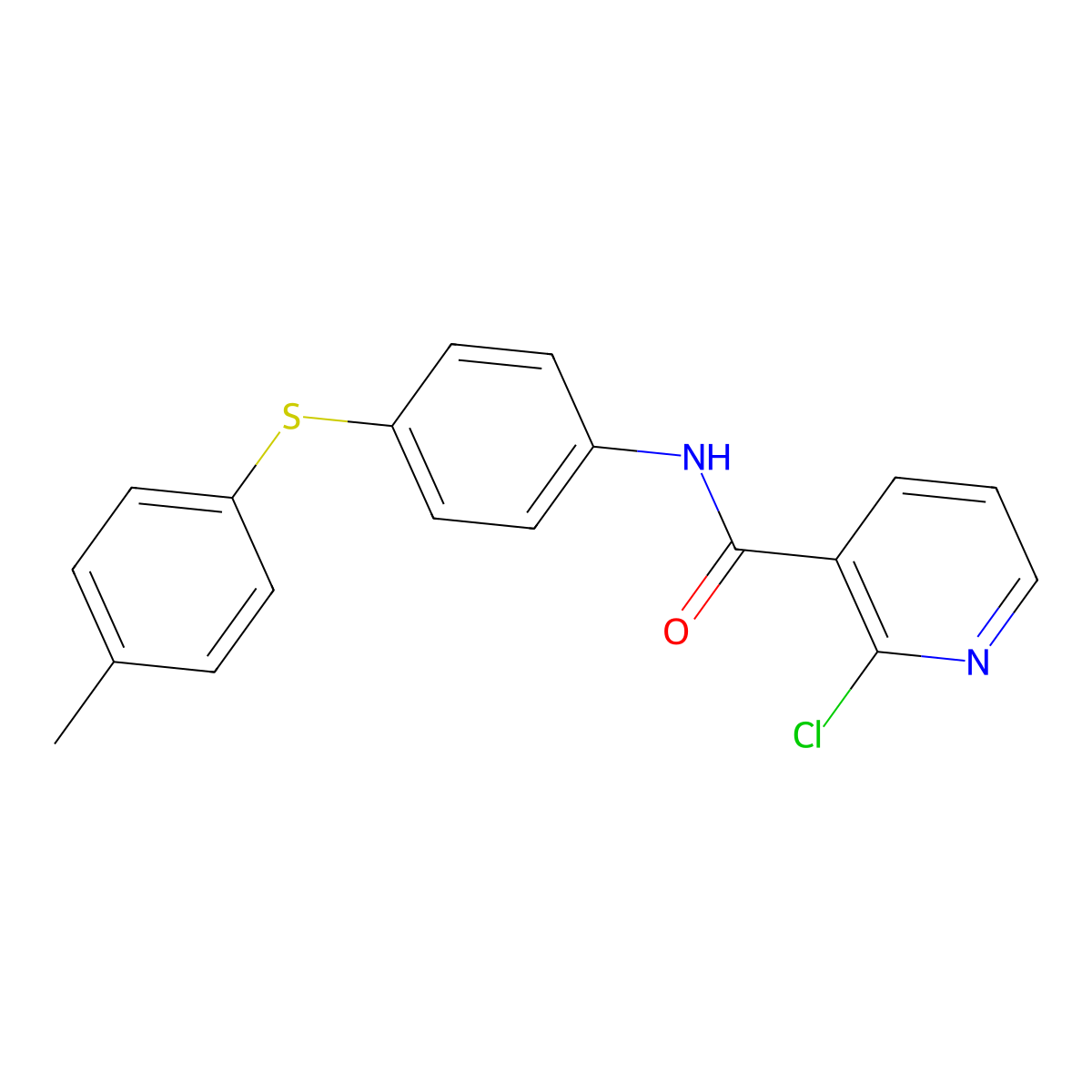 2-chloro-N-{4-[(4-methylphenyl)sulfanyl]phenyl}nicotinamide molecular structure, CAS 339096-30-9