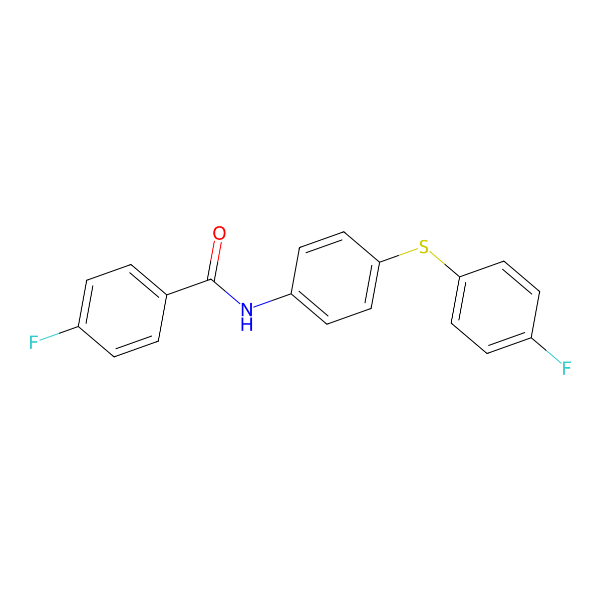 4-fluoro-N-{4-[(4-fluorophenyl)sulfanyl]phenyl}benzenecarboxamide molecular structure, CAS 339096-35-4