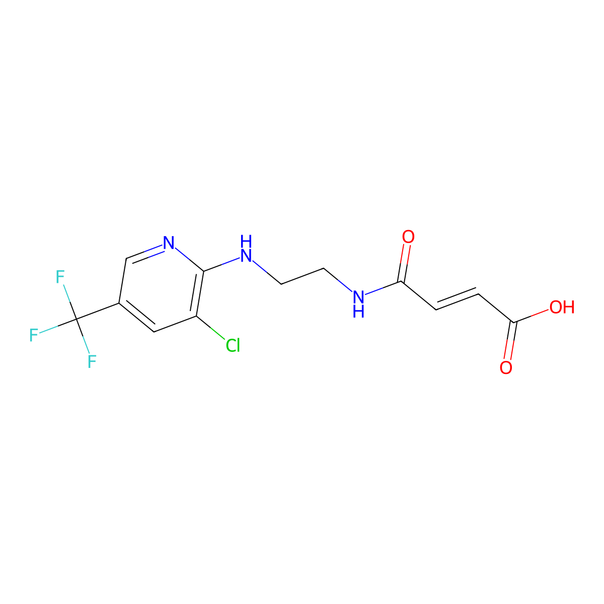 4-[(2-{[3-Chloro-5-(trifluoromethyl)-2-pyridinyl]-amino}ethyl)amino]-4-oxo-2-butenoic acid molecular structure, CAS 339096-60-5