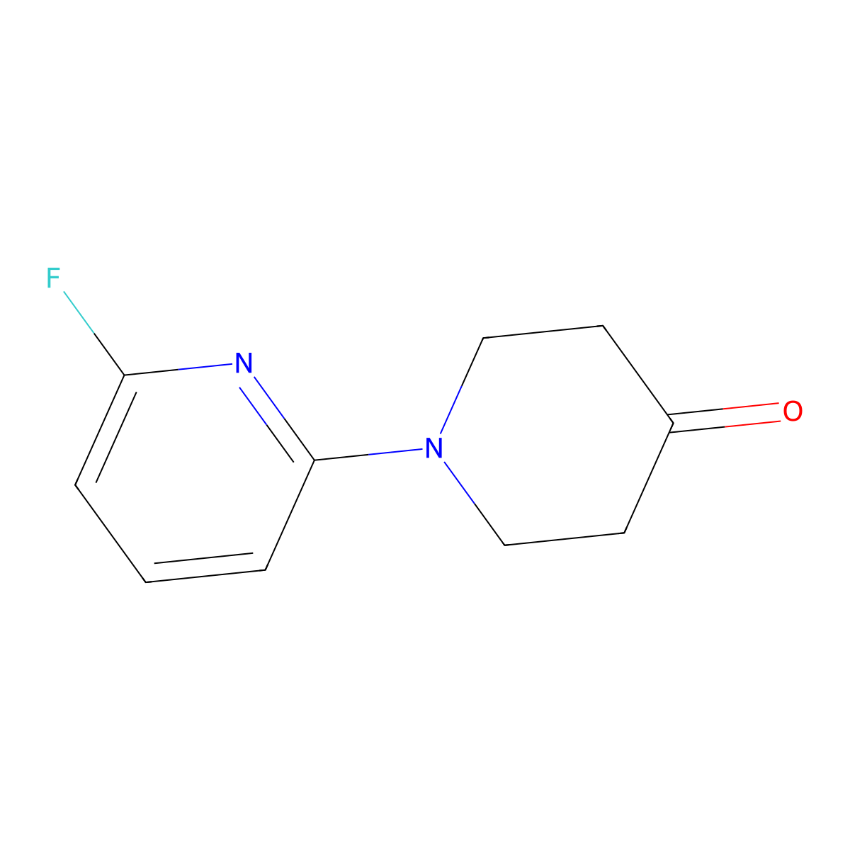 1-(6-Fluoropyridin-2-yl)piperidin-4-one molecular structure, CAS 339096-62-7
