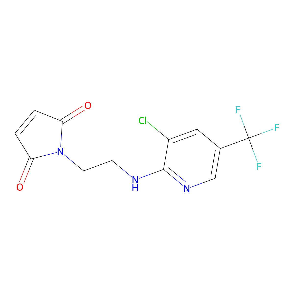 1-(2-{[3-chloro-5-(trifluoromethyl)-2-pyridinyl]amino}ethyl)-1H-pyrrole-2,5-dione molecular structure, CAS 339096-64-9